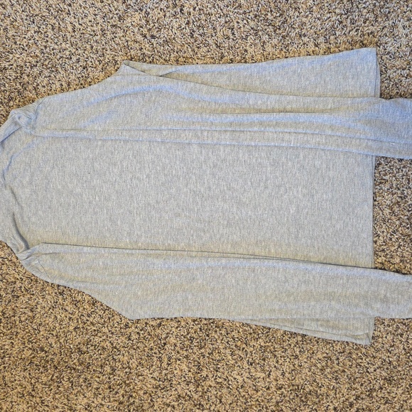 Grey Ribbed Mock Turtle Neck - Picture 2 of 3